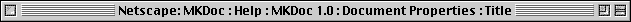 Image of the Netscape 4 window title on a Mac.